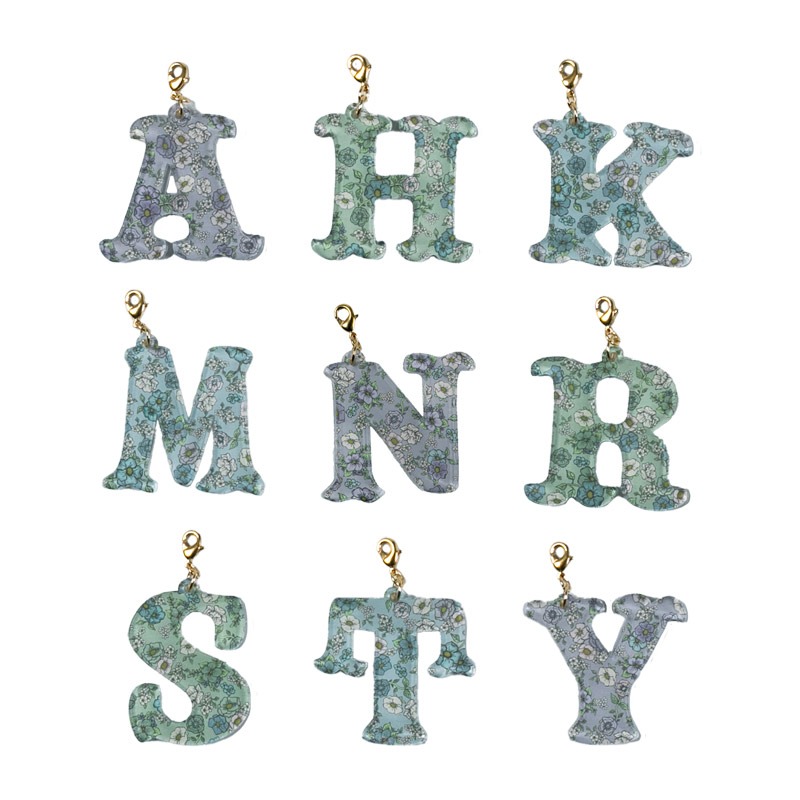 Floral Initial Charm